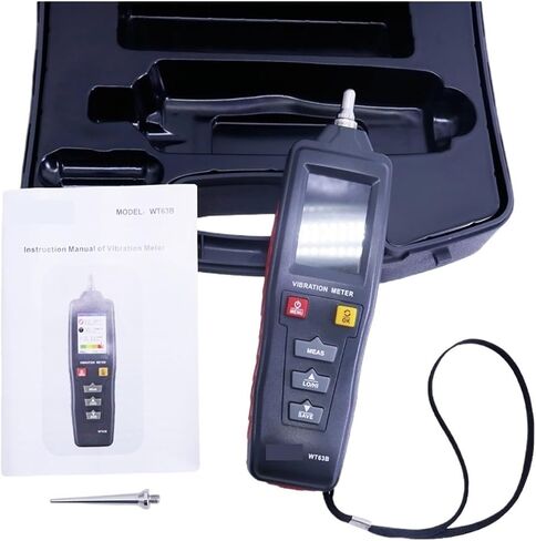 جهاز اختبار مقياس الاهتزاز WT63B نطاق قياس السرعة الرقمي 0.1 ~ 1999.9 م / ثانية 2 لأنظمة التدفئة والتهوية وتكييف الهواء والمحركات in Kuwait