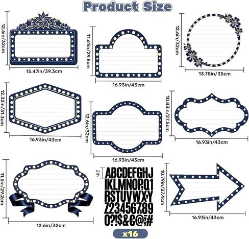 8 Pack Wedding Entrance Sign, Marquee Girl Club Signs For Wedding Entrance Props, 2 Inch Letter Stickers, Navy Blue Vip Nightclub Reception Party Board, Bottle Service Sign Bachelorette DéCor in Kuwait