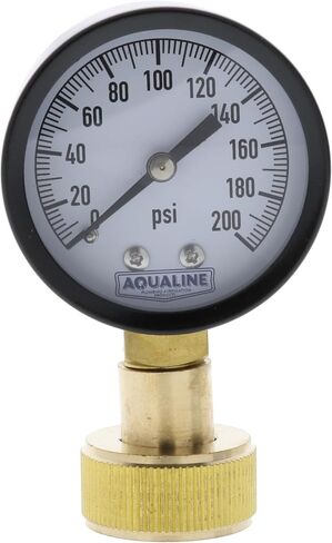 AQUALINE 0-200 PSI Pressure Gauge - Type : Liquid in Kuwait
