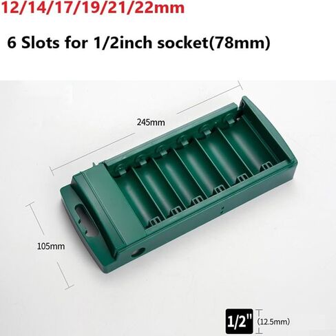 Organized Socket Holder Box 1/4, 1/2, 3/8 Inch Drive Tools With Reliable ABS Construction(long 12.7mm) in Kuwait