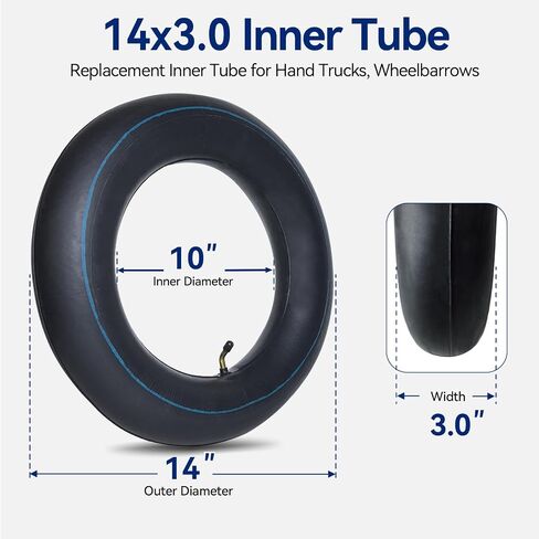 2-Pack 14x3.0 Inner Tube 14x3 Tube Bent Valve Stem in Kuwait