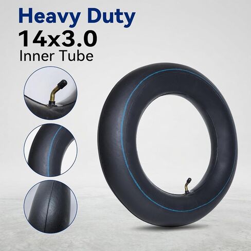 2-Pack 14x3.0 Inner Tube 14x3 Tube Bent Valve Stem in Kuwait