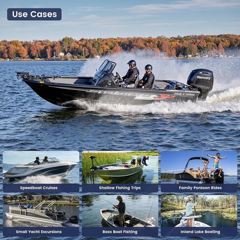 10 × 5 ترقية مروحة القارب الخارجية المصنوعة من الألومنيوم OEM المتوافقة مع محركات Mercury/Tohatsu 9.9-20 HP، قوة دفع عالية، 14 شريحة، 4 شفرات، RH، علبة تروس 2 1/2 بوصة in Kuwait