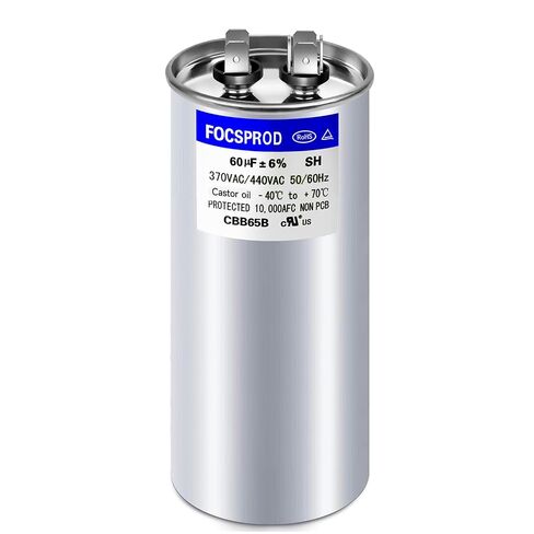 [معترف به من قبل UL] FOCSPROD 40+5 فائق التوهج 40/5 MFD ±6% 370 فولت/440 فولت CBB65 مكثف تيار متردد، استبدال مكثف مستدير مزدوج التشغيل، 40 5 فائق التوهج 440 فولت HVAC لبدء تشغيل محرك مروحة وحدة التيار المتردد أو المضخة الحرارية أو المكثف المستقيم in Kuwait