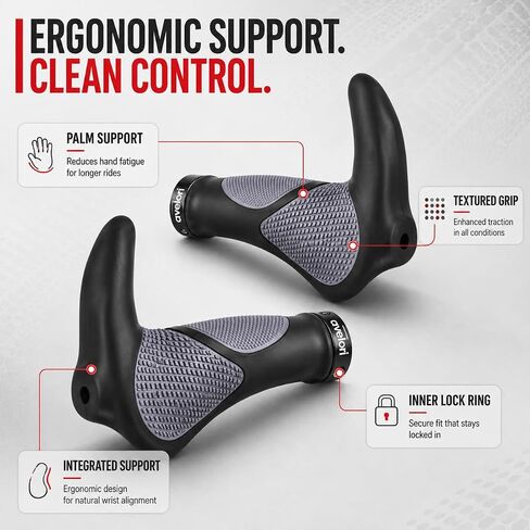 Bike Comfort Kit – Noseless Wide Memory Foam Saddle + Ergonomic Lock-On Handlebar Grips – Pressure Relief Seat & Anti-Slip Grip Set for Indoor, Road, MTB & E-Bikes in Kuwait