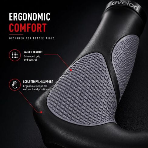 Bike Comfort Kit – Noseless Wide Memory Foam Saddle + Ergonomic Lock-On Handlebar Grips – Pressure Relief Seat & Anti-Slip Grip Set for Indoor, Road, MTB & E-Bikes in Kuwait