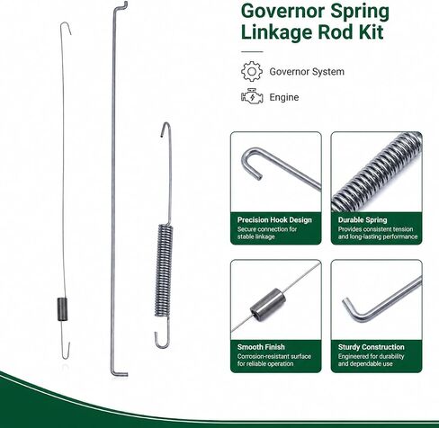 Governor Link Bar Spring Kit for Honda GX340 GX390 11HP 13HP and 188F Engines, Replaces 16555 ZE3 000, 16561 ZE3 000, 16561 ZF6 D00, 16562 ZE3 000, 16562 ZE3 700, Small Engine Parts in Kuwait