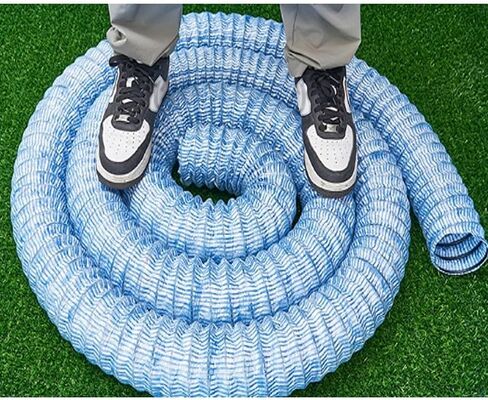 2/3/4/6/8 Inch Soft Perforated Drain Pipe - Industrial Duct Hose with Steel Wire Reinforcement for Underground Landscaping (20cm, 20m/65.6ft) in Kuwait
