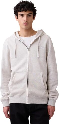 GAP Men's Hi-lo Heritage Logo Full Zip Hoodie in Kuwait