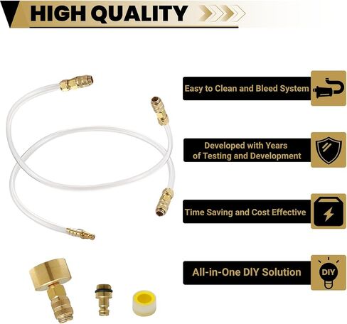 Hydraulic Steering Bleed Kit for SeaStar, 1 Set | Quick Connect Filler Hose, Fits BayStar & Uflex, For Outboard/Inboard, Mess-Free Air Removal, Marine Bridge Tube in Kuwait