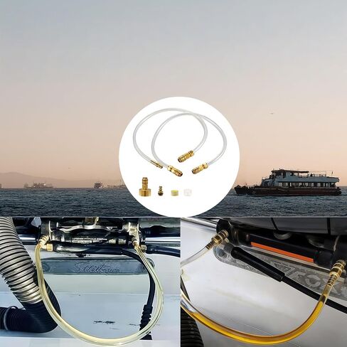 Hydraulic Steering Bleed Kit for SeaStar, 1 Set | Quick Connect Filler Hose, Fits BayStar & Uflex, For Outboard/Inboard, Mess-Free Air Removal, Marine Bridge Tube in Kuwait