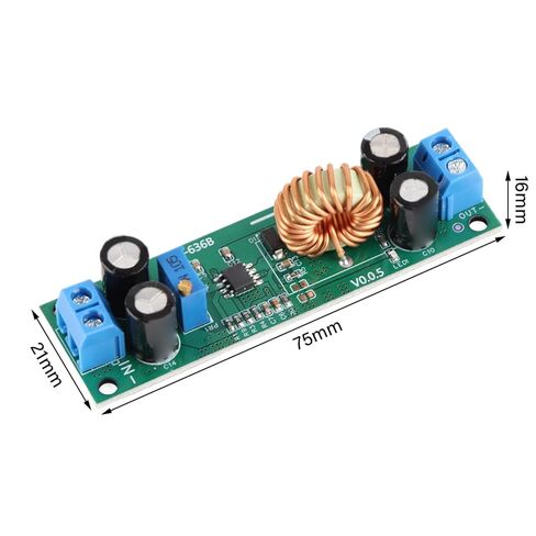 وحدة محول DC DC التنحي بجهد قابل للتعديل 5A محول 6 5V 60V إلى 3 3V 40V مع محطة لولبية عالية الكفاءة 97 بالمائة لشحن البطارية وإمدادات الطاقة لمشاريع الطاقة الشمسية DIY in Kuwait