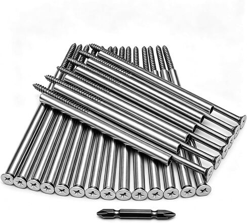 Gutter Screws 7 Inch with Stainless Steel Ferrule, White, 20 Pack | Rain Gutter Nails and Spacers with Sleeve, For 5-Inch Roof Gutter Repair, House Gutter Spikes in Saudi Arabia