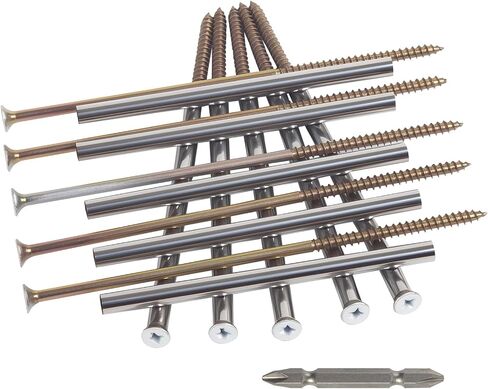 Gutter Screws 7 Inch with Stainless Steel Ferrule, White, 20 Pack | Rain Gutter Nails and Spacers with Sleeve, For 5-Inch Roof Gutter Repair, House Gutter Spikes in Saudi Arabia