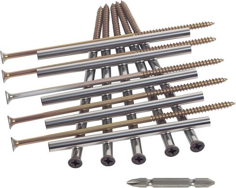 Gutter Screws 7 Inch with Stainless Steel Ferrule, White, 20 Pack | Rain Gutter Nails and Spacers with Sleeve, For 5-Inch Roof Gutter Repair, House Gutter Spikes in Saudi Arabia
