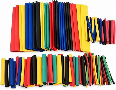 164pc set of colored heat shrink tubing, low-voltage insulated waterproof wire sheathing, requires no preheating or charging, suitable for circuit repair, automotive wiring and electrical applications in Kuwait