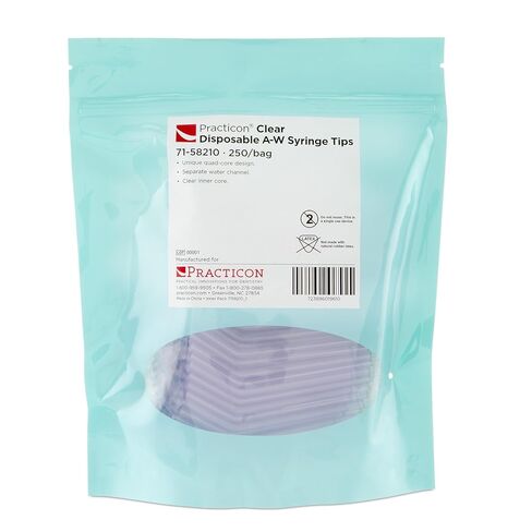 Practicon 7158211 رأس حقنة A-W للاستعمال مرة واحدة من أونيكس، عبوة من 250 قطعة in Kuwait