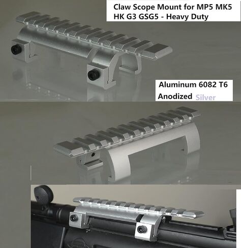TWP جديد التكتيكية MP5 H&K GSG-5 مخلب نطاق جبل، الألومنيوم T6 بأكسيد الفضة in Kuwait