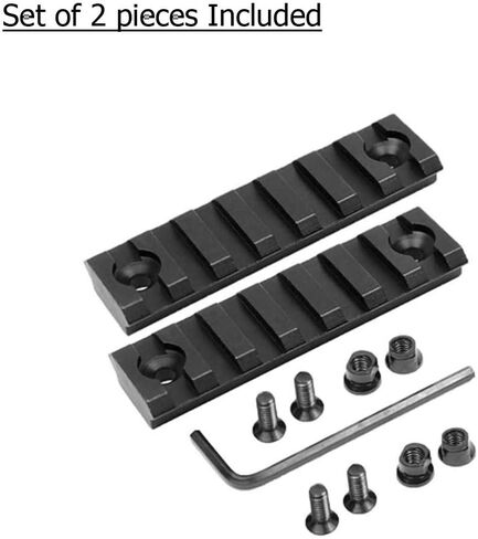 Gotical- 4 Products Combo KeyMod 45 Degree Offset Picatinny Rail Mount with KeyMod Modular, 7 Slots Key mod Rail and 5 Slots Aluminum Key mod Rail (Pack of 4) in Kuwait