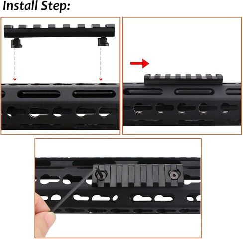 Gotical- 4 Products Combo KeyMod 45 Degree Offset Picatinny Rail Mount with KeyMod Modular, 7 Slots Key mod Rail and 5 Slots Aluminum Key mod Rail (Pack of 4) in Kuwait