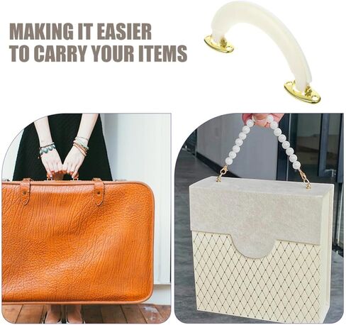 2 Pcs Pu Suitcase Grip Handles Replacement Parts for Briefcase and Toolbox with Strong Loadbearing Capacity and Versatile Design, Simple and Stylish in Kuwait