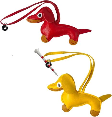 2PCS Golf Tee Leash and Anchor, Dachshund Golf Tee Leash Set, Prevent Tee Loss, Fun Golf Accessory Gift for Dog Lovers, Red & Yellow in Kuwait