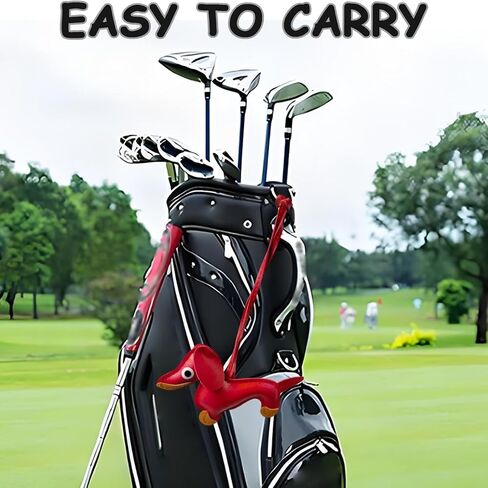 2PCS Golf Tee Leash and Anchor, Dachshund Golf Tee Leash Set, Prevent Tee Loss, Fun Golf Accessory Gift for Dog Lovers, Red & Yellow in Kuwait