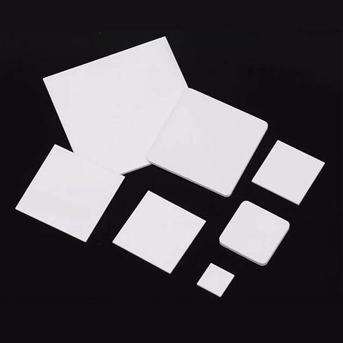 Alumina Ceramic Square Sheet, 95 Alumina Ceramic Square Insulating Sheets Pack of 10 Multiple Sizes(40X40X1mm) in Kuwait