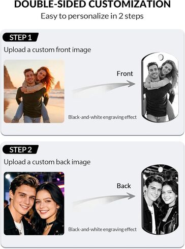 BEXOA Custom Keychain with Picture, Customized Photo Text keychains for Boyfriend Men Dad Gifts in Saudi Arabia
