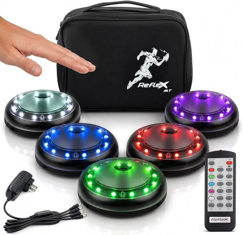 Reflexx RLT 2.0 - Reaction Time Training Lights for Agility - Hand Eye Coordination Training Agility Light Pods for Reaction Games and Fast Reflexes, Quick Reflex Trainer for Sports in Saudi Arabia