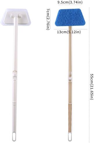 Tub Tile Scrubber Cleaning Brush - Adjustable Long Handled Window Screen Cleaner Tool Sponge on a Stick for Cleaning in Kuwait