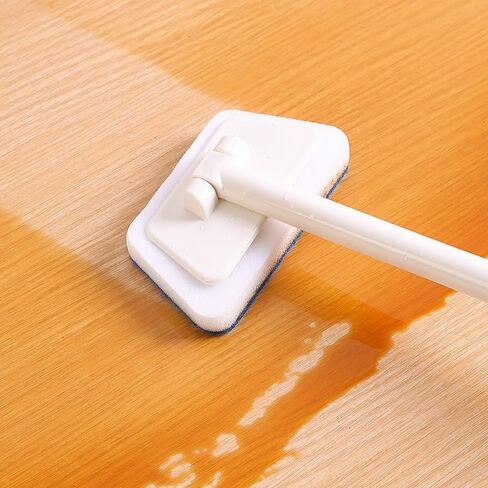 Tub Tile Scrubber Cleaning Brush - Adjustable Long Handled Window Screen Cleaner Tool Sponge on a Stick for Cleaning in Kuwait