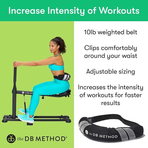 آلة تدريب القرفصاء من DB Method مع حزام المقاومة الموزون DreamBelt - حزمة تمارين تقوية الجزء السفلي من الجسم وعضلات الأرداف in Kuwait
