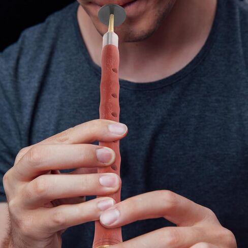 Ciieeo Beginner C Key Suona Traditional Chinese Ethnic Wind Instrument Made of Red Sandalwood with Random Color Plastic Reed Suitable for Folk Music and Performance in Kuwait