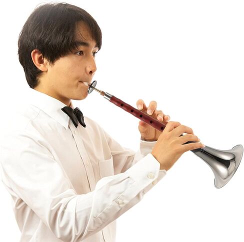 Ciieeo Beginner C Key Suona Traditional Chinese Ethnic Wind Instrument Made of Red Sandalwood with Random Color Plastic Reed Suitable for Folk Music and Performance in Kuwait
