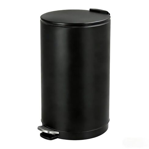 Towallmark 30L/8Gal Round Trash Can, Stainless Steel Garbage Can with Soft Close Lid, Step-On Garbage Bin with Removable Inner Bucket and Foot Pedal, Removable Inner Bucket for Living Room, Kitchen in Kuwait