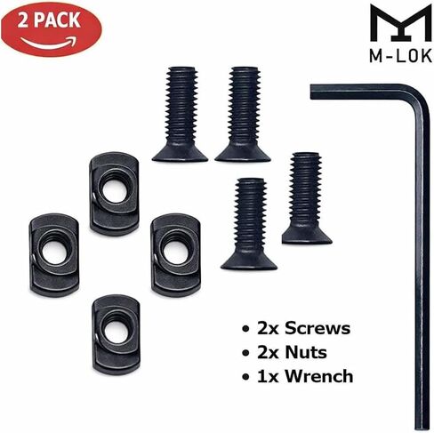 قسم السكك الحديدية Gotical 7 فتحات لـ M Lok Handguard سبع فتحات للسكك الحديدية Picatinny Rail (قطعتان باللون الأحمر) in Kuwait
