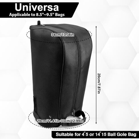 Golf Bag Rain Cover Hood Waterproof, Nylon Dustproof Universal Fit Dustproof Club Protector with Adjustable Rain Cape for Stand/Cart Bags Golf Gift for Man/Woman Golfers in Kuwait