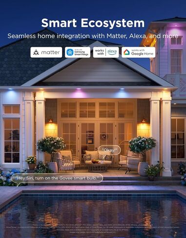Govee PAR38 Flood Light Bulbs, 1300Lm Flood Lights Outdoor with IP65 Waterproof, Smart Light Bulbs Compatible with Alexa, Matter & SmartThings, RGBWW & Tunable White for Garage&Porch, E26 Base, 2 Pack in Kuwait