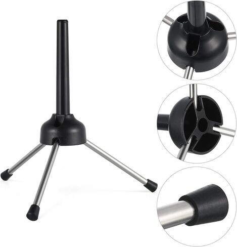 Portable Folding Clarinet Stand Tripod Holder for Flute Oboe and Saxophone Wind Instruments, Lightweight Woodwind Instrument Support for Travel and Practice in Kuwait