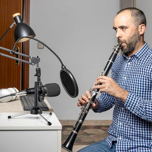 Portable Folding Clarinet Stand Tripod Holder for Flute Oboe and Saxophone Wind Instruments, Lightweight Woodwind Instrument Support for Travel and Practice in Kuwait