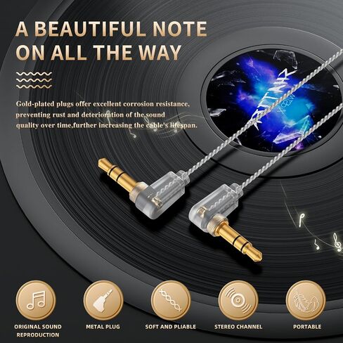 okcsc 4.4mm Pentaconn Cable for Etymotic ER4SR ER4XR ER3XR ER3SE ER2XR ER2SE LN008099, High-Purity Copper Wire, Audiophile-Grade Sound, Comfortable Wear, 4.4MM 3.94FT in Kuwait