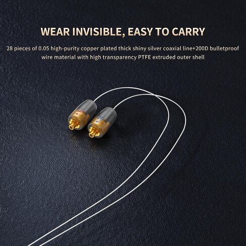 okcsc 4.4mm Pentaconn Cable for Etymotic ER4SR ER4XR ER3XR ER3SE ER2XR ER2SE LN008099, High-Purity Copper Wire, Audiophile-Grade Sound, Comfortable Wear, 4.4MM 3.94FT in Kuwait