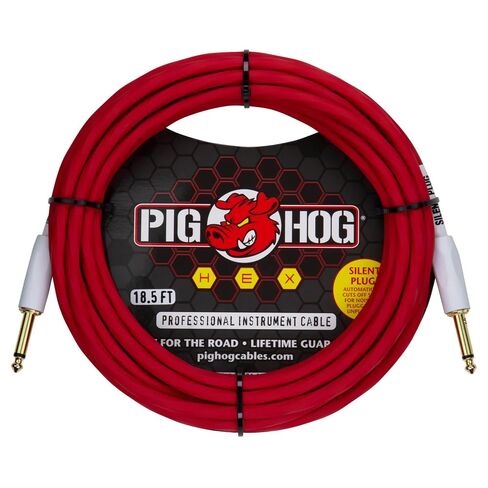 كابل صامت من سلسلة Pig Hog Hex بطول 18.6 قدم كاندي أبل ريد (زوج) in Kuwait