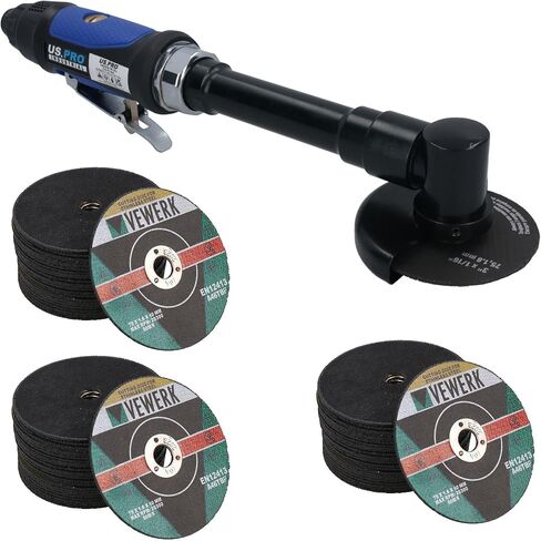 3in Extended Air Cut Off Cutting Tool Saw Cutter Long Reach 6in Shaft + 76 Discs in Saudi Arabia