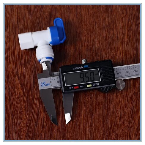 1/4 "أنثى-3/8" OD أنبوب تركيب أنابيب البولي ايثيلين خرطوم الكوع ضغط برميل الكرة صمام حوض السمك RO تصفية المياه التناضح العكسي in Kuwait