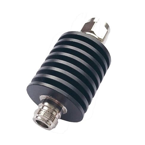 25W N Type RF Attenuator, DC-4GHz, 1-50dB Adjustable Attenuation, Male to Female Connector, 50 Ohm Impedance(30db,3GHz) in Kuwait