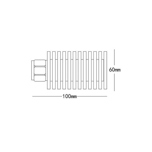 100W N-Type Male RF Dummy Load DC-3GHz 50Ω Coaxial Termination with Copper Ternary Alloy Plating for Base Station, Radar, Antenna Test & Laboratory Equipment in Kuwait