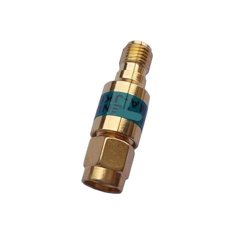 مطلي بالذهب 2 وات SMA-JK ذكر إلى أنثى مخفف الترددات اللاسلكية الثابتة DC-6 جيجا هرتز 50Ω لمعدات اختبار هوائي الاتصالات (2W10DB) in Kuwait