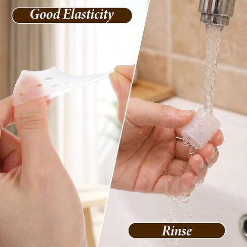 20 Pcs Stop Nail Biting Finger Covers, Breathable Nail Biting Prevention for Adults, Reusable Silicone Skin Picking Prevention Finger Gloves Cracked Cuticle Protection(Clear) in Kuwait